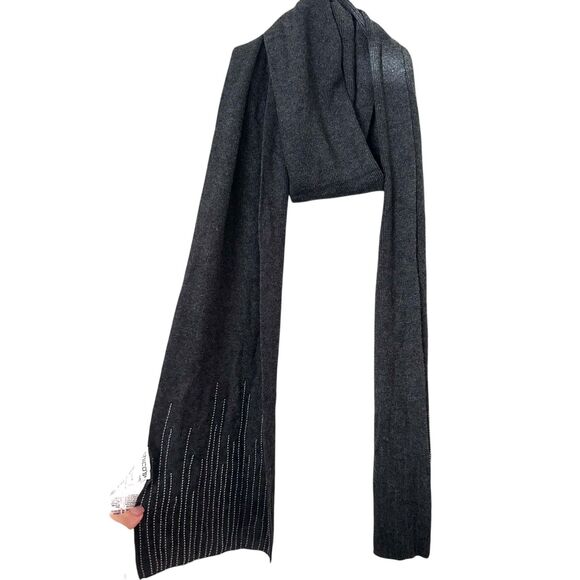 CHICOS Cashmere Blend Beaded Embellished Scarf NWT - Picture 3 of 7